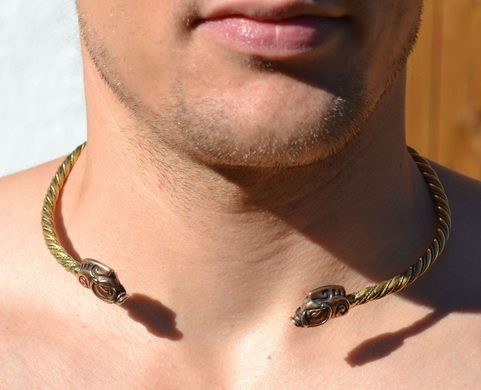 COLLACH, KELTSKÝ NÁKRČÍK TORQUES MOSAZNÝ