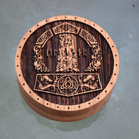 MJÖLNIR, DUBOVÁ KRABIČKA NA ŠPERKY A NÁRAMKY