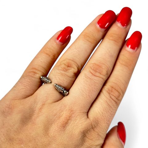 DREKI, STŘÍBRNÝ VIKINSKÝ STŘÍBRNÝ PRSTEN, AG 925