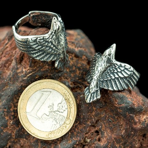 CORVUS, VRÁNA, STŘÍBRNÝ PRSTEN, AG 925