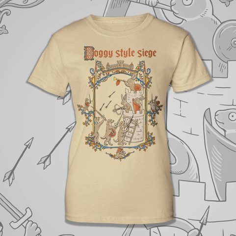 DOGGY STYLE SIEGE - STŘEDOVĚCÍ ZAJÍCI A PSI, TRIČKO DÁMSKÉ