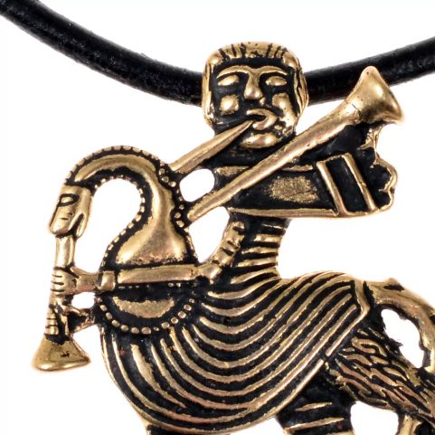 STŘEDOVĚKÝ DUDÁK, BRONZ, PŘÍVĚSEK
