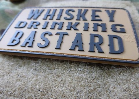 WHISKEY DRINKING BASTARD PATCH, COYOTE NÁŠIVKA