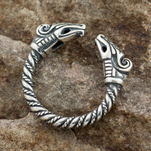 DREKI, STŘÍBRNÝ VIKINSKÝ STŘÍBRNÝ PRSTEN, AG 925