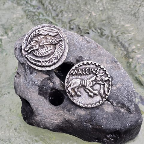 MACCIUS, KELTSKÁ TETRADRACHMA, REPLIKA