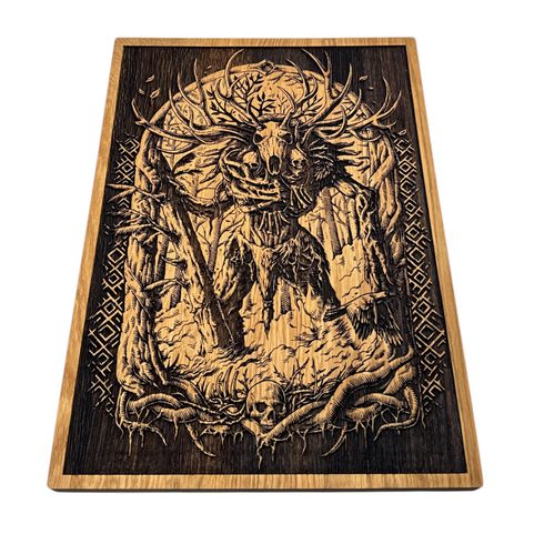 LEŠIJ NÁSTĚNNÁ DEKORACE, DŘEVO 32X46CM