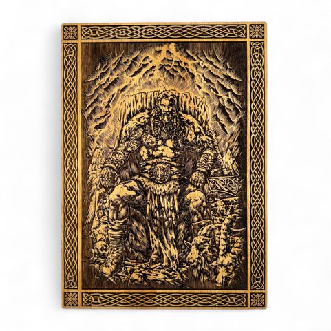 THOR - NÁSTĚNNÁ DEKORACE, DŘEVO 32X46CM