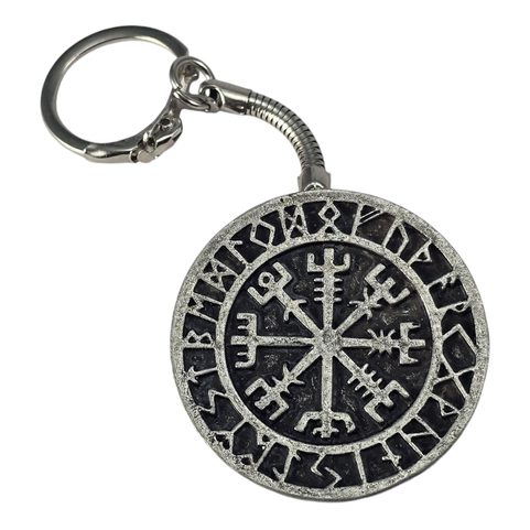 KLÍČENKA VEGVISIR - KOMPAS, ISLANDSKÁ RUNA, ZINEK