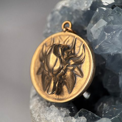 SLOVANSKÝ VLK AMULET, BRONZ