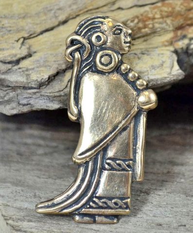 VALKÝRA, VIKINSKÝ PŘÍVĚŠEK, BRONZ