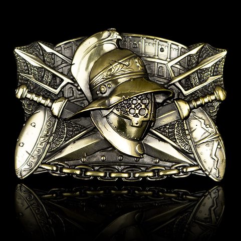 GLADIATOR, PŘEZKA NA OPASEK, MOSAZ