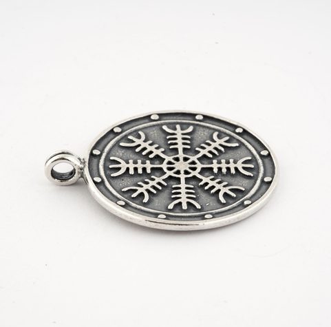 AEGISHJALMUR, ISLANDSKÁ MAGICKÁ RUNA, STŘÍBRNÝ PŘÍVĚSEK, AG 925