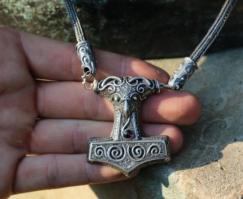 THOROVO KLADIVO SCANIA, VIKING KNIT, VIKINGSKÝ STŘÍBRNÝ NÁHRDELNÍK, AG 925
