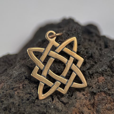 HVĚZDA SVAROGA, SLOVANSKÝ AMULET, BRONZ