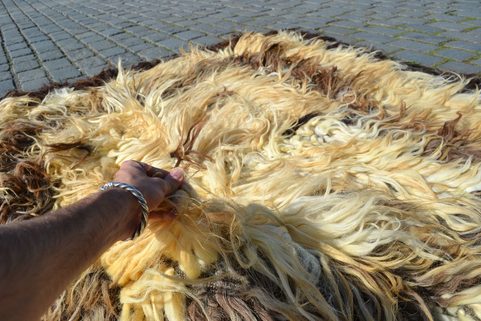 CHALIŠTE, BALKÁNSKÝ PŘEHOZ Z OVČÍ VLNY XXL