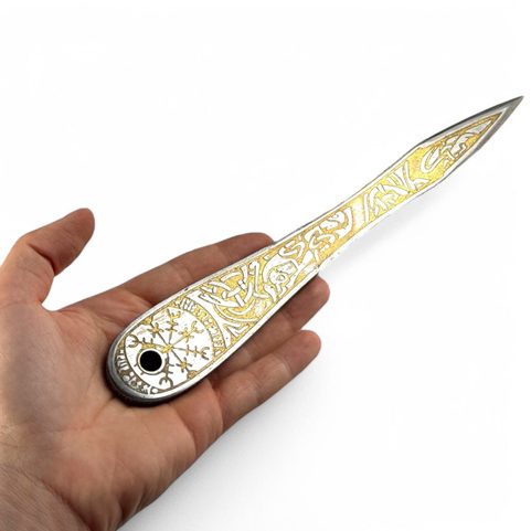 ARROW LEPTANÝ VRHACÍ NŮŽ VEGVÍSIR, GOLD EDITION - 1 KUS
