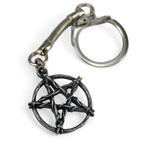 PENTAGRAM KLÍČENKA, ZINEK STAROSTŘÍBRO