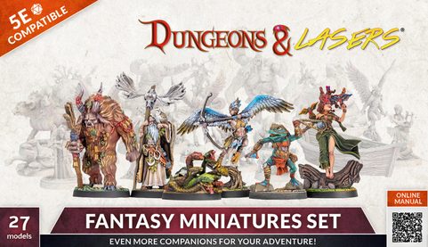DUNGEONS & LASERS: FANTASY MINIATURES SET - EVEN MORE COMPANIONS FOR YOUR ADVENTURE!