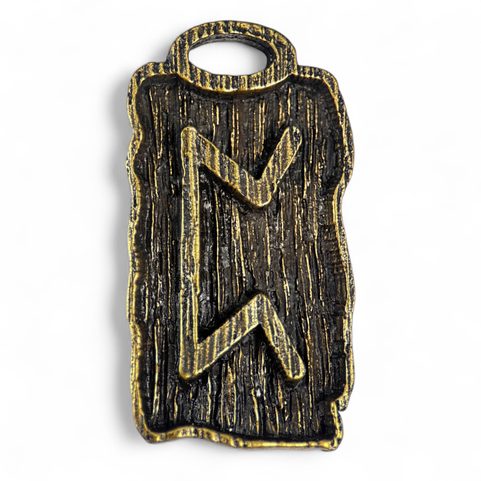 PERTHRO - RUNOVÝ AMULET ZINEK STAROMOSAZ