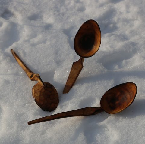 BETULA, VYŘEZÁVANÁ LŽIČKA, OPÁLENÁ