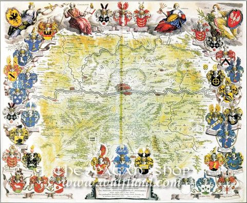 FRANKFURT, HISTORICKÁ MAPA, FAKSIMILE