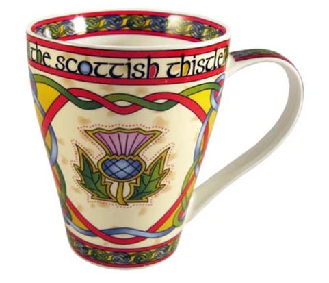 PORCELÁNOVÝ SKOTSKÝ HRNEK, BODLÁK