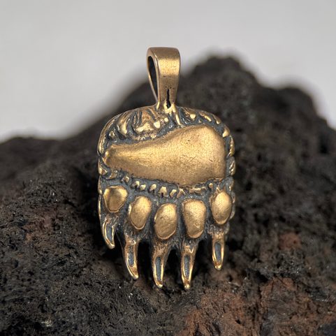 MEDVĚDÍ TLAPA, PŘÍVĚŠEK, BRONZ