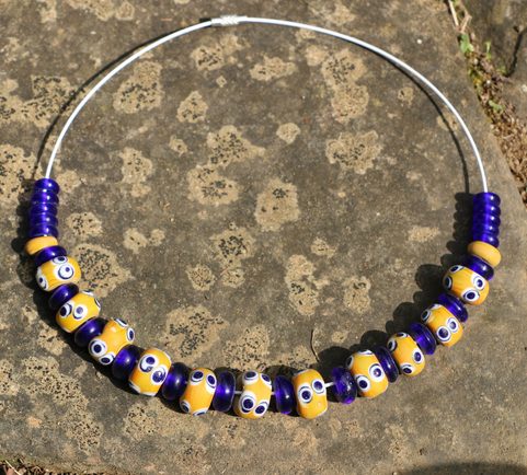 NÁHRDELNÍK, KELTSKÉ SKLENĚNÉ KORÁLE, REPRODUKCE