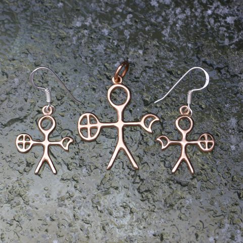 NOAIDI - SÁMSKÝ ŠAMAN, NÁUŠNICE BRONZ