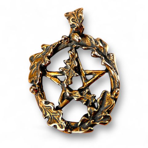 DUBOVÝ PENTAGRAM, PŘÍVĚŠEK, BRONZ