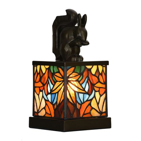 VEVERKA V LESE, ART DECO LAMPA, HOLANDSKO