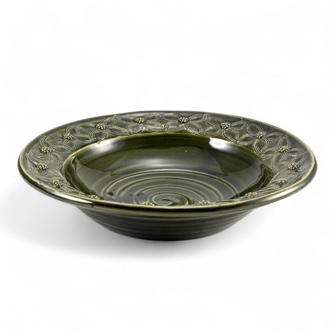 TALÍŘ KERAMICKÝ ZELENÝ - STŘEDOVĚKÝ