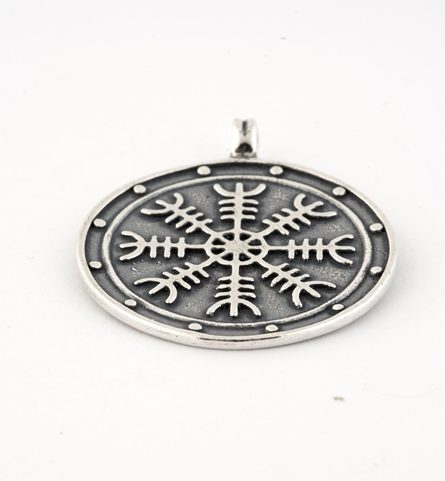 AEGISHJALMUR, ISLANDSKÁ MAGICKÁ RUNA, STŘÍBRNÝ PŘÍVĚSEK, AG 925