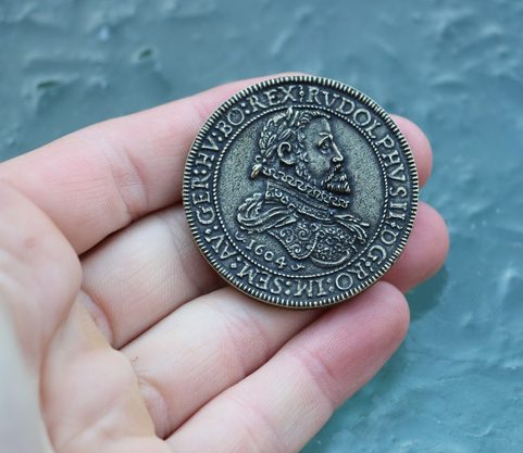 ČECHY, RUDOLF II, TOLAR, REPLIKA MINCE - ZINEK, STAROMOSAZ