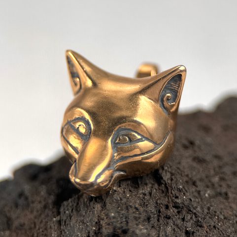 LIŠKA, LIŠČÍ HLAVA, PŘÍVĚŠEK, BRONZ