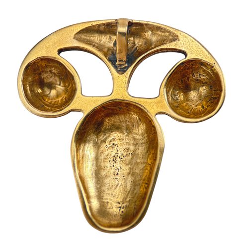 KELTSKÁ HLAVA, LATÉNSKÝ VÝTVARNÝ STYL, AMULET, BRONZ