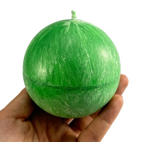 SVÍČKA, KOULE 8 MM, ZELENÁ