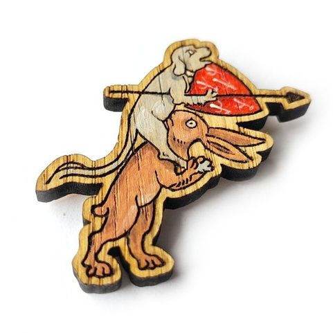 STŘEDOVĚKÝ PIN LEPUS BAJULATOR