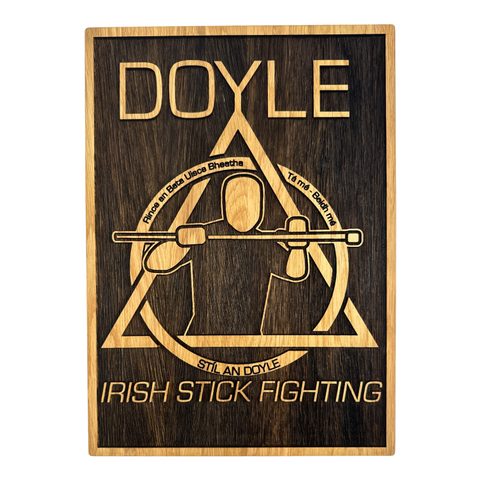 DOYLE STYLE - IRISH STICK FIGHTING, NÁSTĚNNÁ DEKORACE 32 X 45 CM