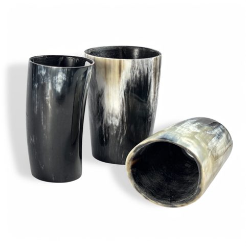 POHÁR Z ROHU 10 CM - LEŠTĚNÝ