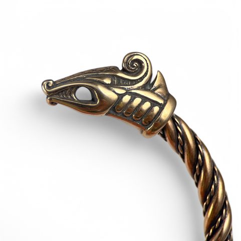 DREKI, VIKINSKÝ DRAK, NÁRAMEK, BRONZ