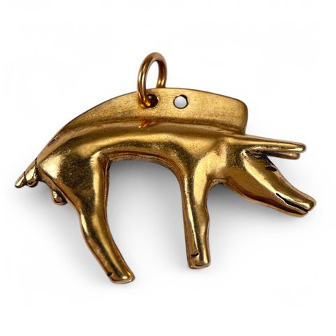 KELTSKÝ KANEC, JOEUVRES, GALIE, BRONZOVÝ AMULET