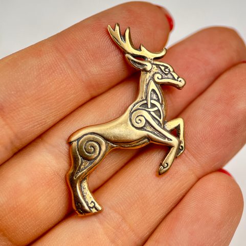 KELTSKÝ JELEN, PŘÍVĚŠEK, BRONZ