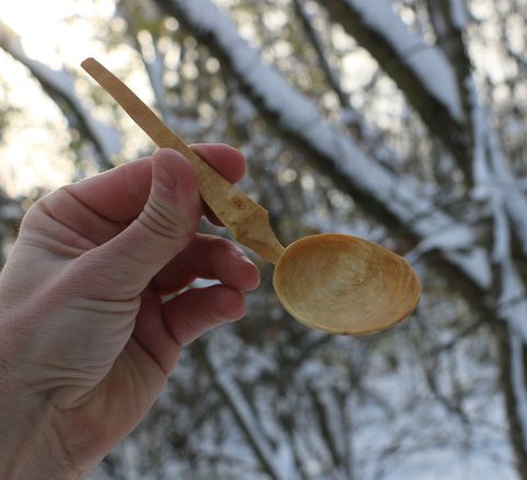 BETULA, VYŘEZÁVANÁ LŽIČKA Z BŘÍZY