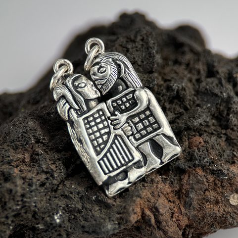 MILENECKÝ PÁR - VIKINGOVÉ, STŘÍBRNÝ PŘÍVĚSEK, AG 925
