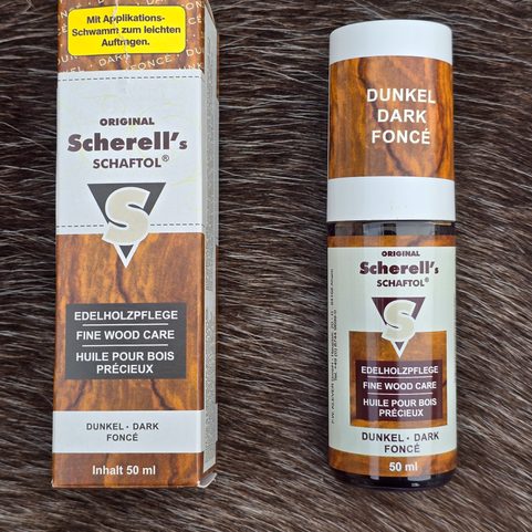 SCHAFTOL OLEJ NA PAŽBY A STŘENKY, TMAVO-HNĚDÝ S HOUBIČKOU, 50ML