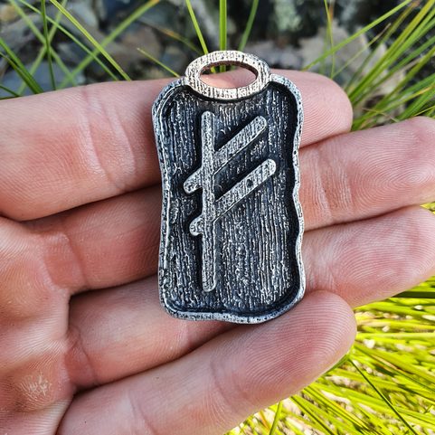 FEHU - RUNA AMULET, ZINEK