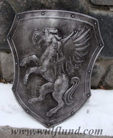 PEGASUS, ZDOBENÝ DEKORAČNÍ ŠTÍT