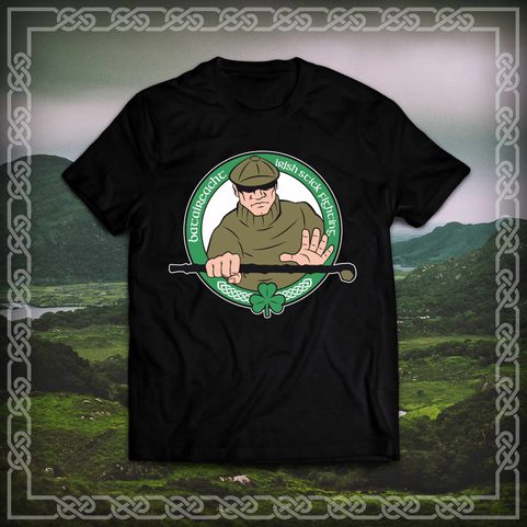 BATAIREACHT, IRISH STICK FIGHTING, ČERNÉ PÁNSKÉ TRIČKO