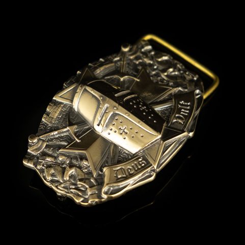 TEMPLAR, PŘEZKA NA OPASEK, MOSAZ